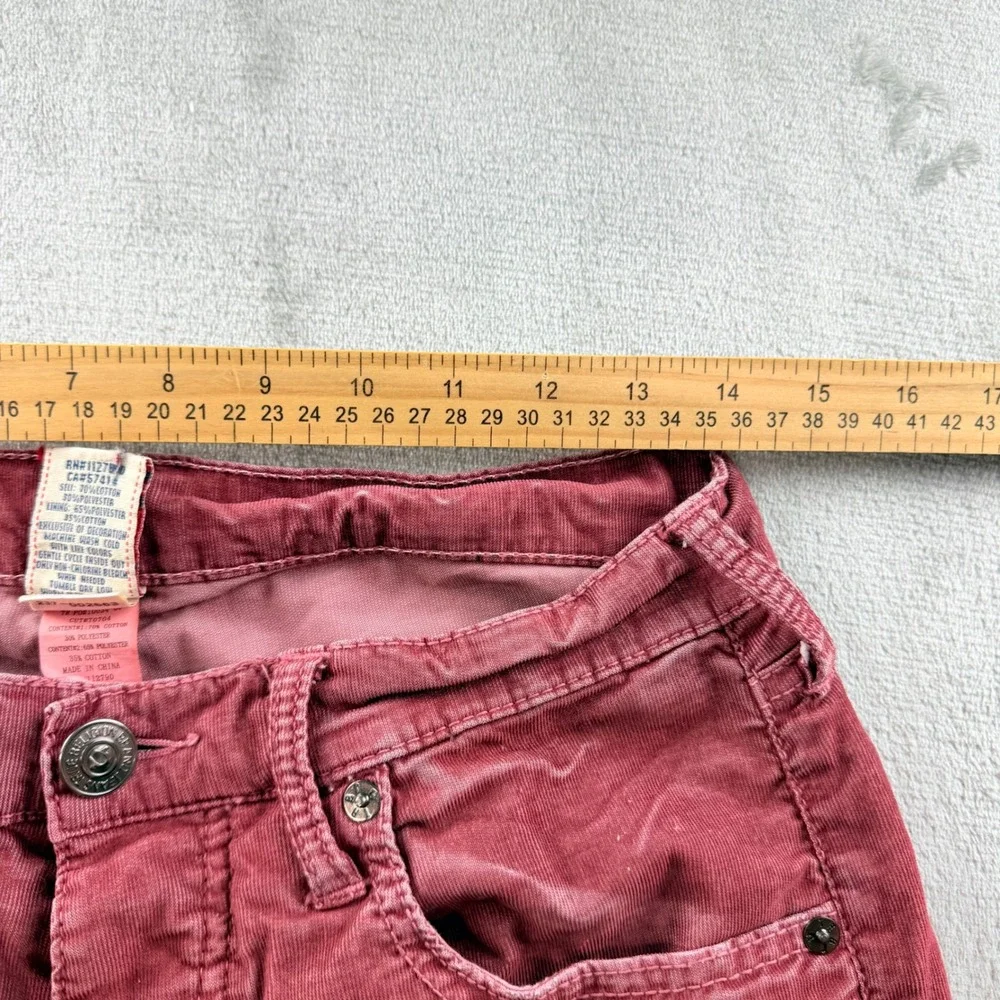 True Religion Bobby Men's Size 30 Burgundy Corduroy Straight Leg Pants MCBP31V08